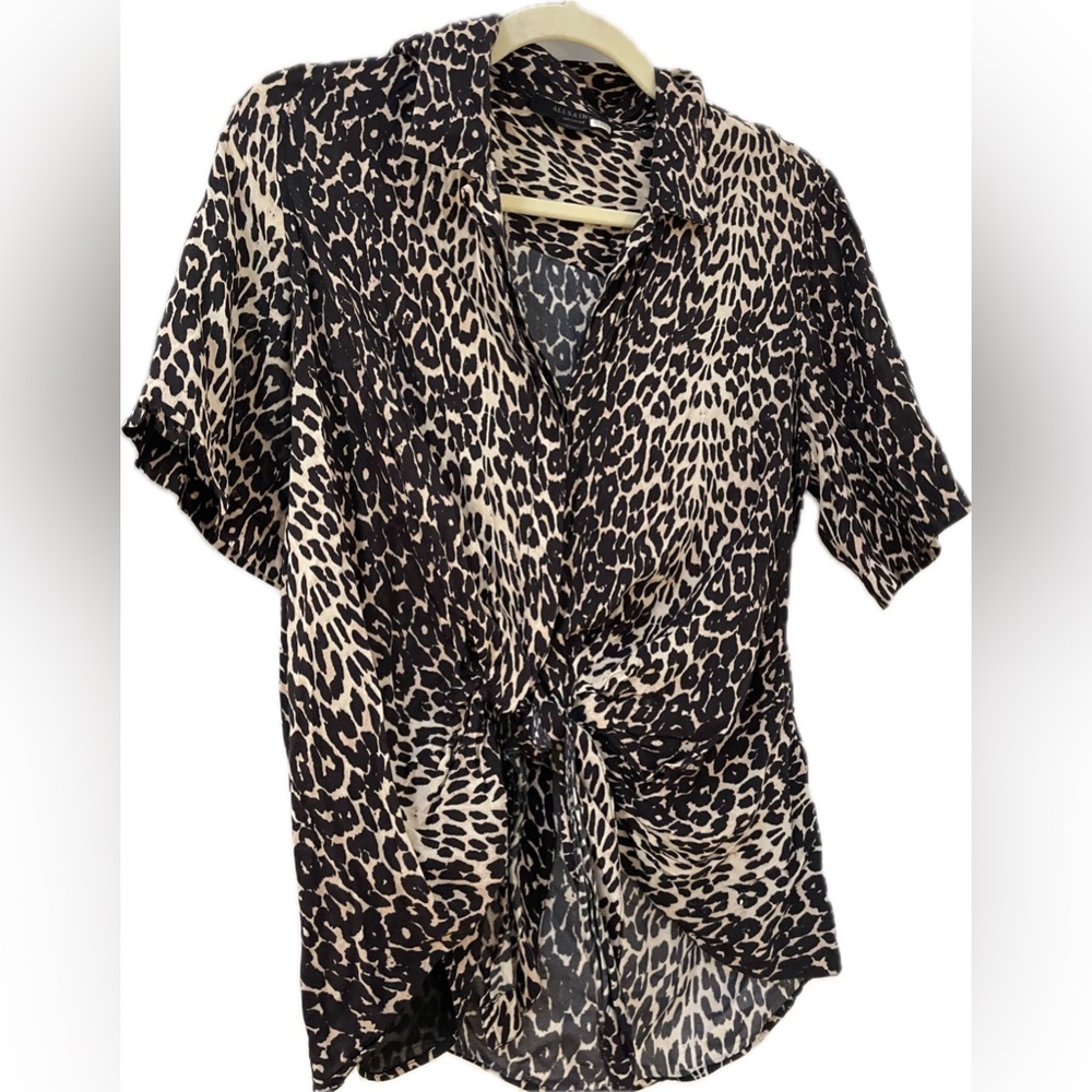 All Saints leopard top